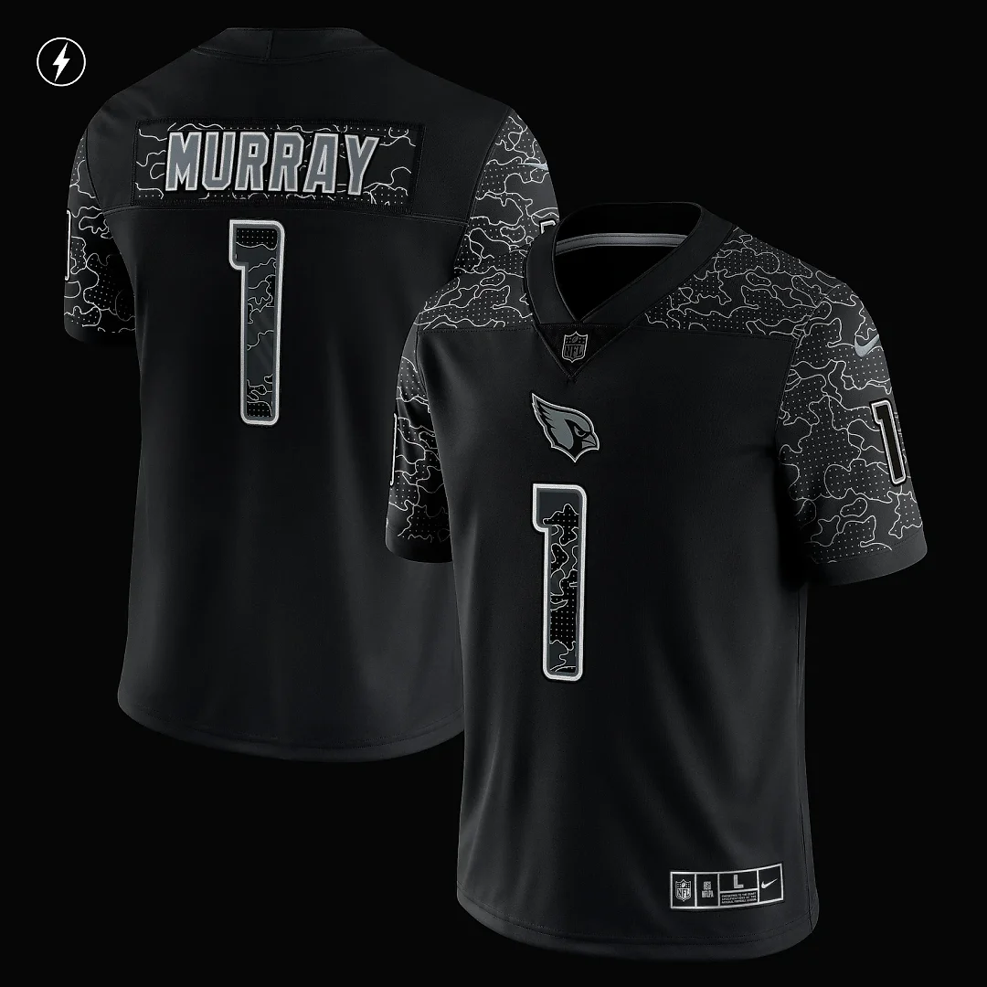 Zennovawear Men's Arizona Cardinals Kyler Murray Black RFLCTV Limited Jersey