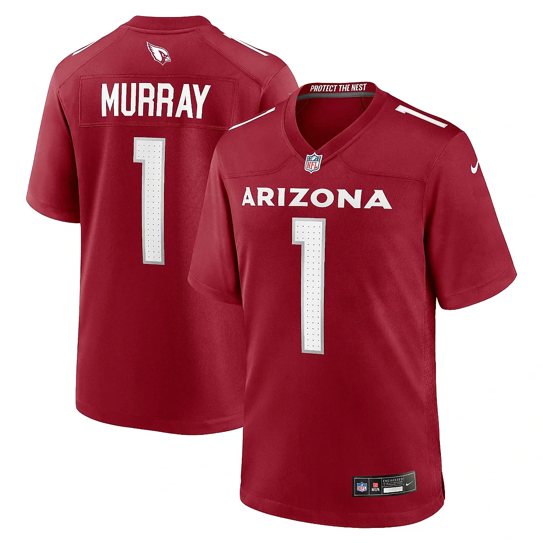 Zennovawear Men's Arizona Cardinals Kyler Murray Cardinal Game Player Jersey