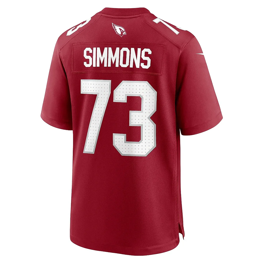 Zennovawear Men's Arizona Cardinals Lachavious Simmons Cardinal Team Game Jersey