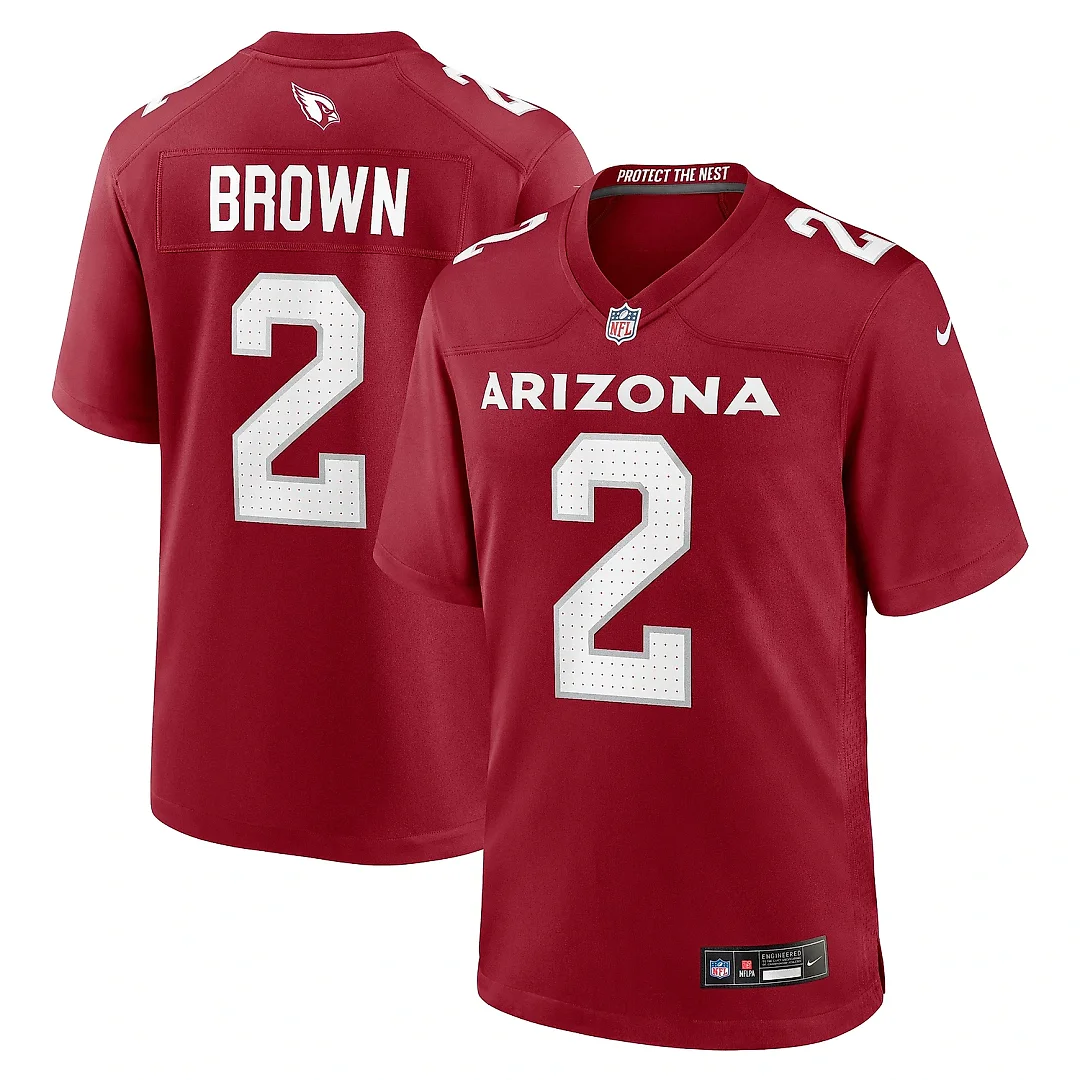 Zennovawear Men's Arizona Cardinals Marquise Brown Cardinal Home Game Jersey