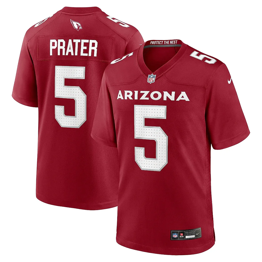 Zennovawear Men's Arizona Cardinals Matt Prater Cardinal Team Game Jersey