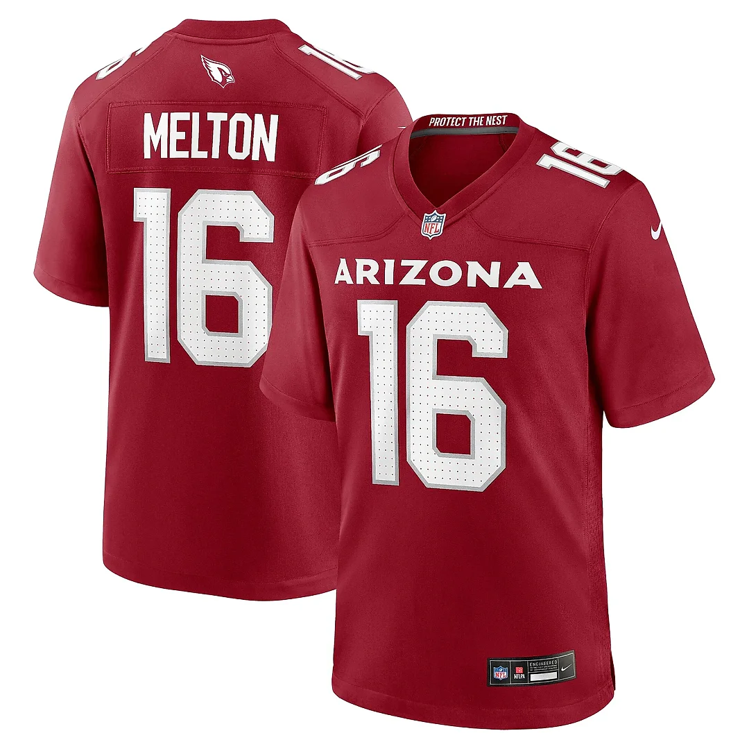 Zennovawear Men's Arizona Cardinals Max Melton Cardinal Team Game Jersey