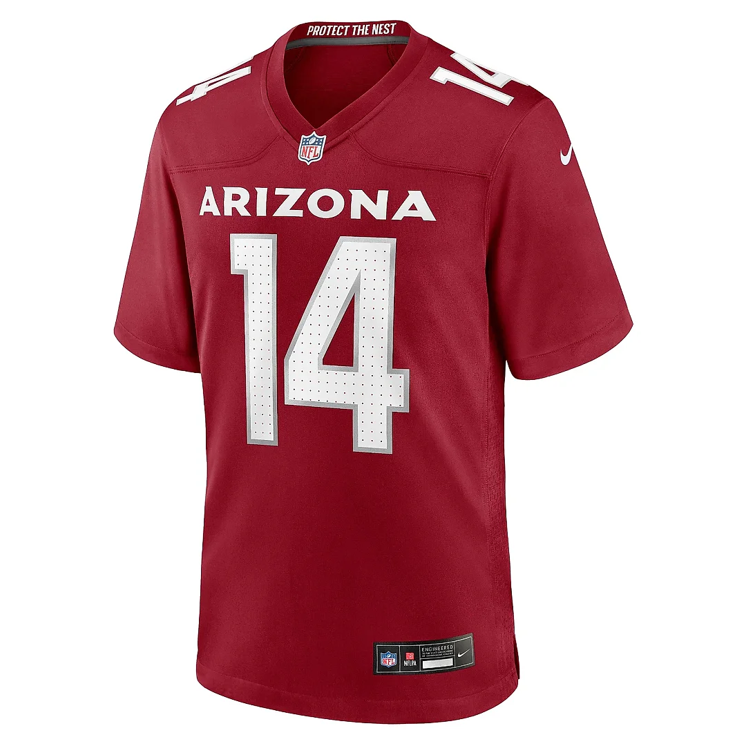Zennovawear Men's Arizona Cardinals Michael Wilson Cardinal Team Game Jersey