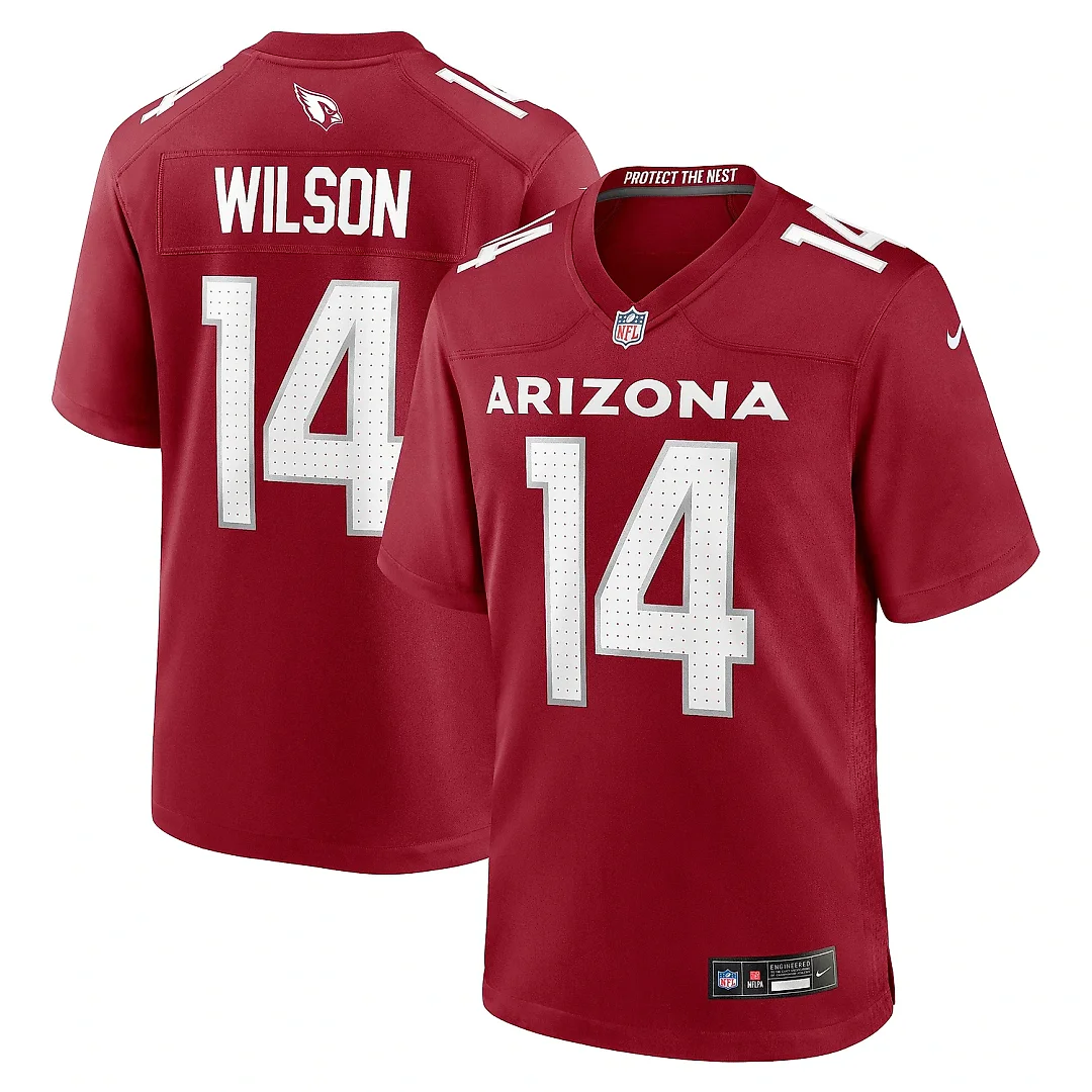 Zennovawear Men's Arizona Cardinals Michael Wilson Cardinal Team Game Jersey