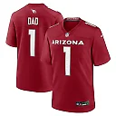 Zennovawear Men's Arizona Cardinals Number 1 Dad Cardinal Game Jersey