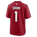 Zennovawear Men's Arizona Cardinals Number 1 Groom Cardinal Game Jersey