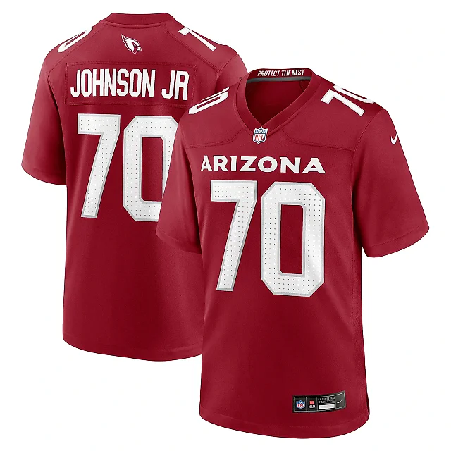 Zennovawear Men's Arizona Cardinals Paris Johnson Jr. Cardinal Game Jersey