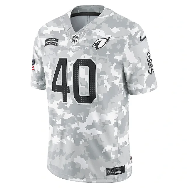Zennovawear Men's Arizona Cardinals Pat Tillman Arctic Camo 2024 Salute to Service Retired Player Limited Jersey