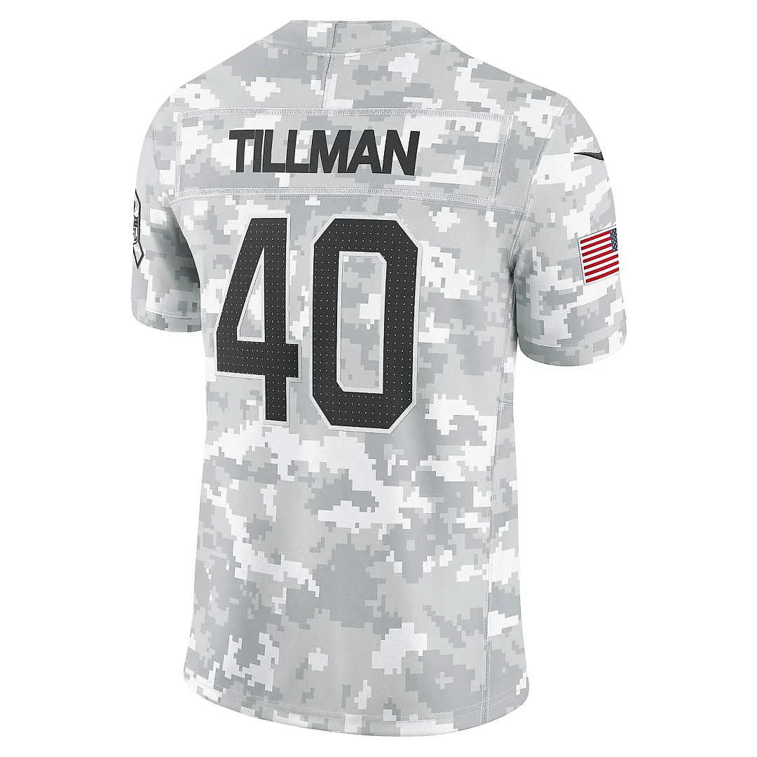 Zennovawear Men's Arizona Cardinals Pat Tillman Arctic Camo 2024 Salute to Service Retired Player Limited Jersey