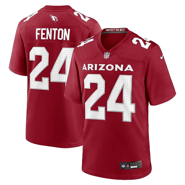 Zennovawear Men's Arizona Cardinals Rashad Fenton Cardinal Game Player Jersey