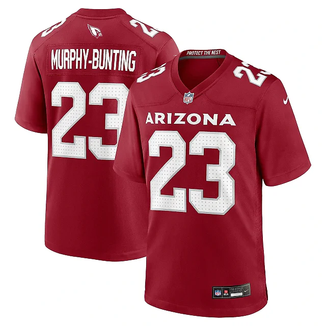 Zennovawear Men's Arizona Cardinals Sean Murphy-Bunting Cardinal Team Game Jersey