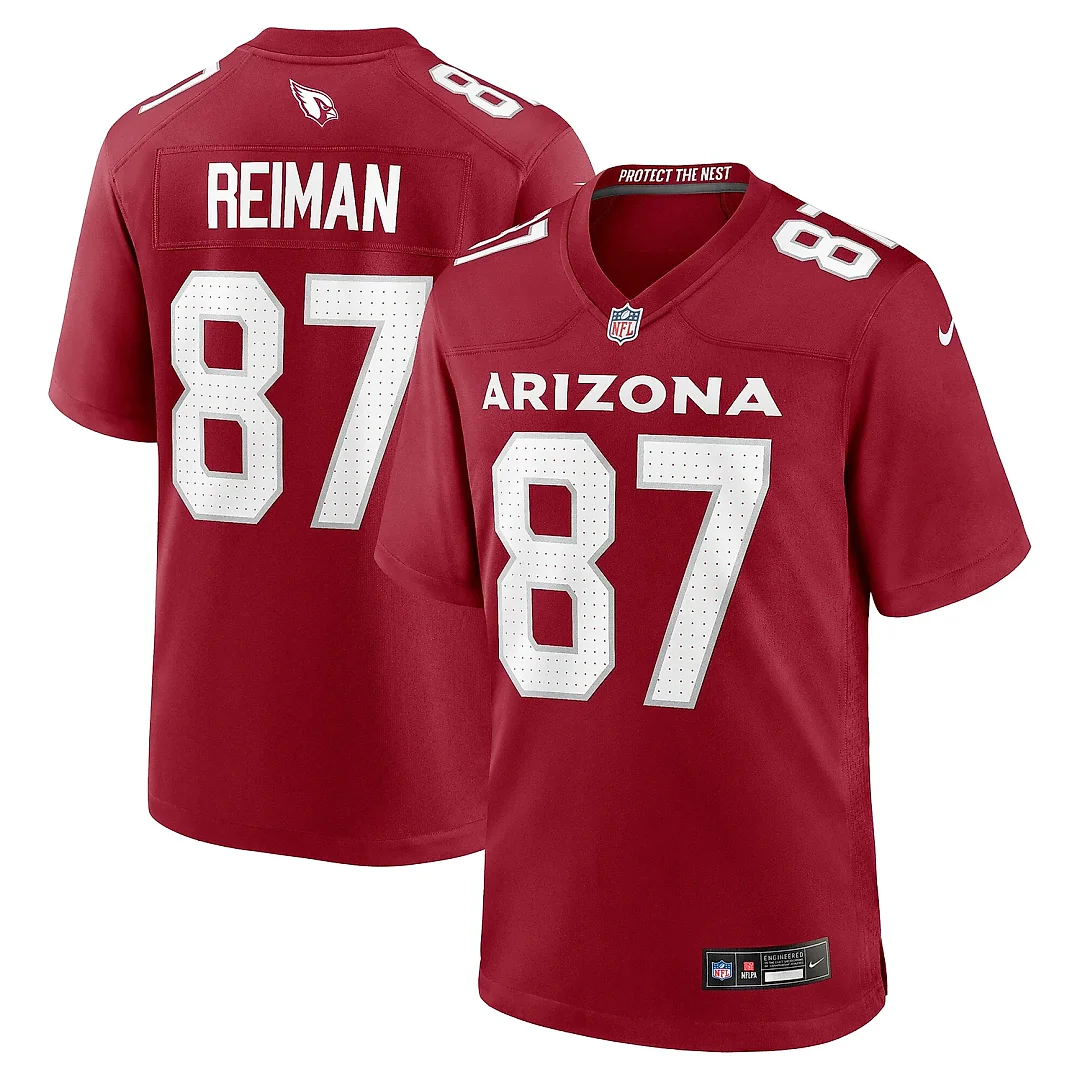 Zennovawear Men's Arizona Cardinals Tip Reiman Cardinal Team Game Jersey