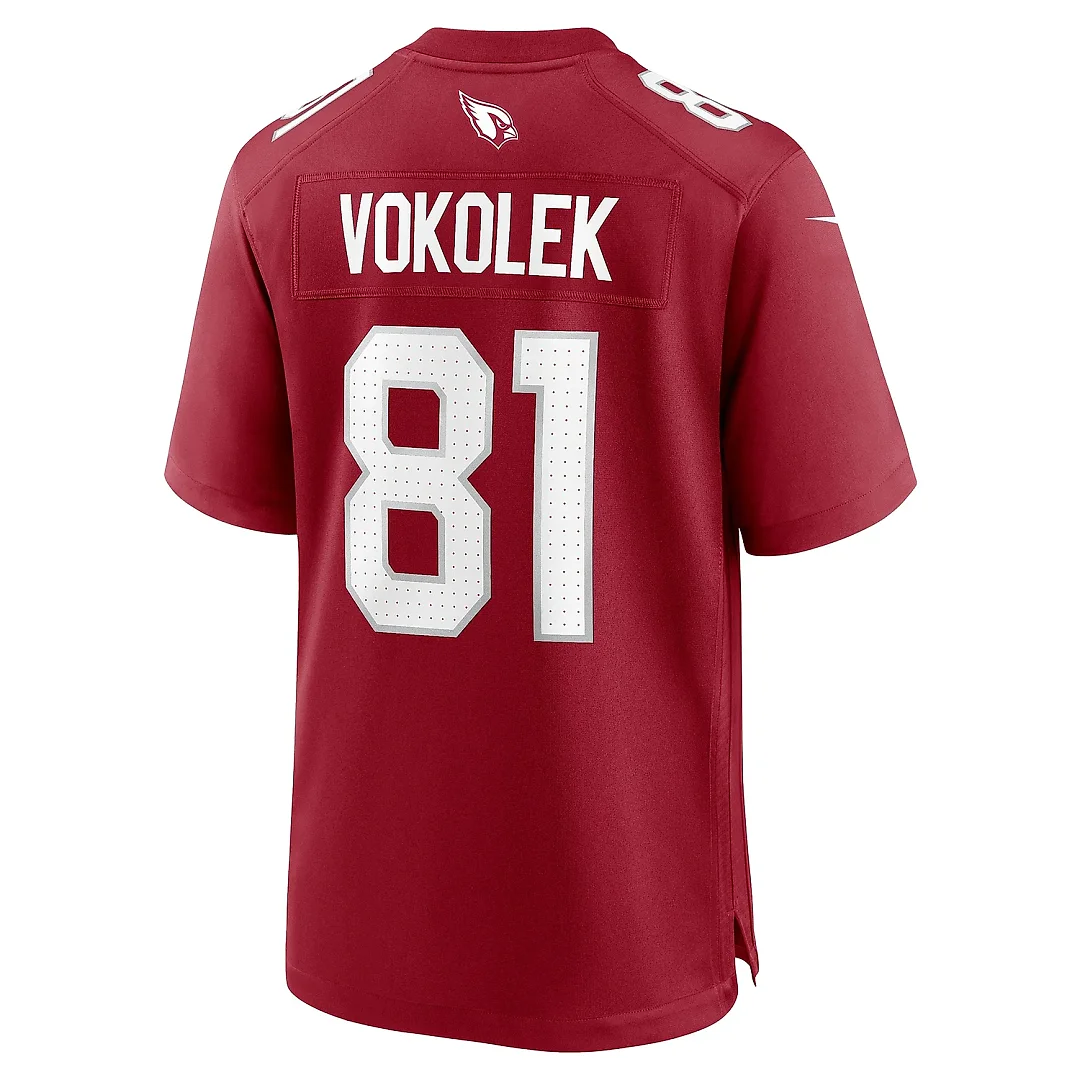 Zennovawear Men's Arizona Cardinals Travis Vokolek Cardinal Team Game Jersey