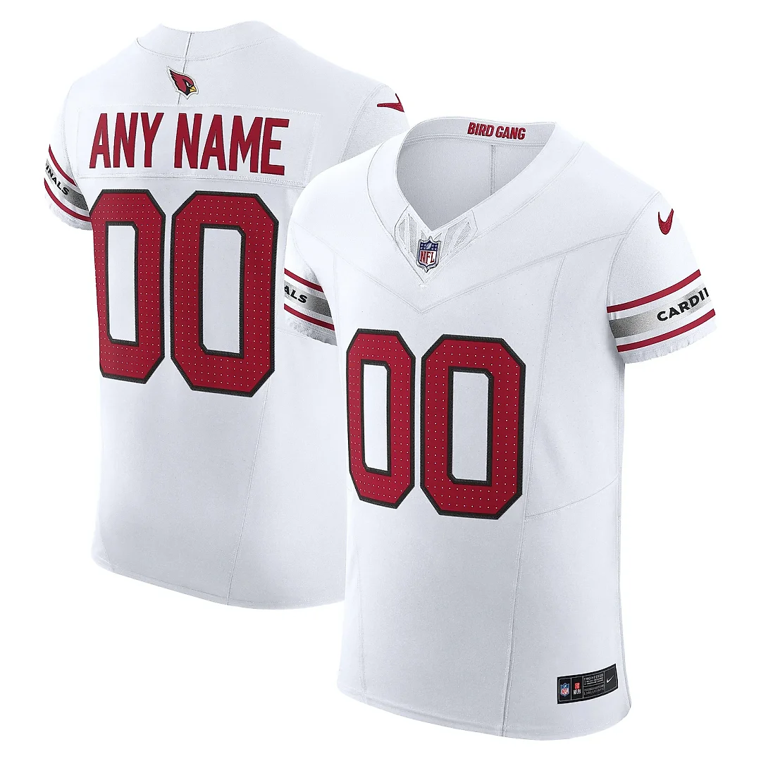 Zennovawear Men's Arizona Cardinals White Vapor F.U.S.E. Elite Custom Jersey