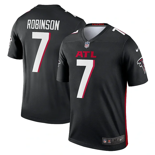 Zennovawear Men's Atlanta Falcons Bijan Robinson Black Team Legend Player Performance Top