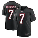 Zennovawear Men's Atlanta Falcons Bijan Robinson Black Throwback Game Jersey