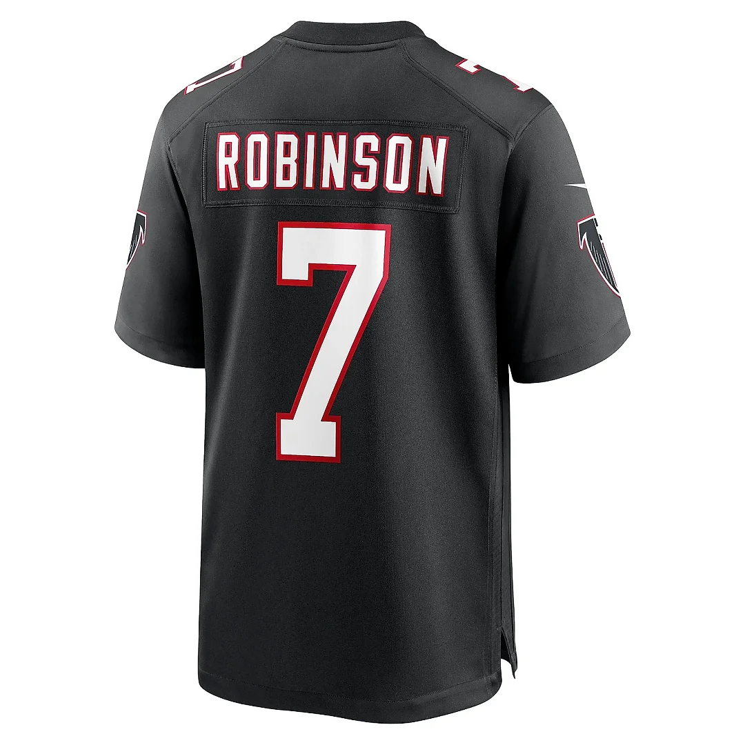 Zennovawear Men's Atlanta Falcons Bijan Robinson Black Throwback Game Jersey