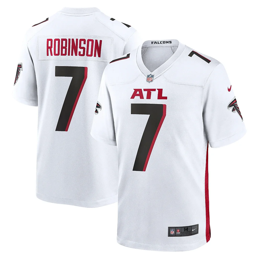 Zennovawear Men's Atlanta Falcons Bijan Robinson White Game Jersey