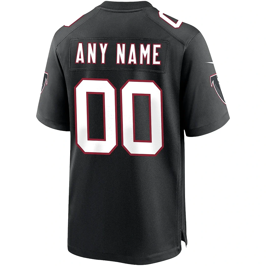 Zennovawear Men's Atlanta Falcons Black Throwback Custom Game Jersey