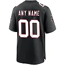 Zennovawear Men's Atlanta Falcons Black Throwback Custom Game Jersey