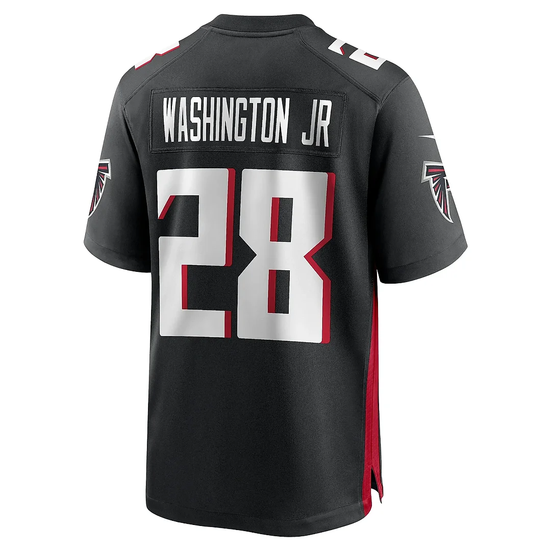 Zennovawear Men's Atlanta Falcons Carlos Washington Jr. Black Team Game Jersey