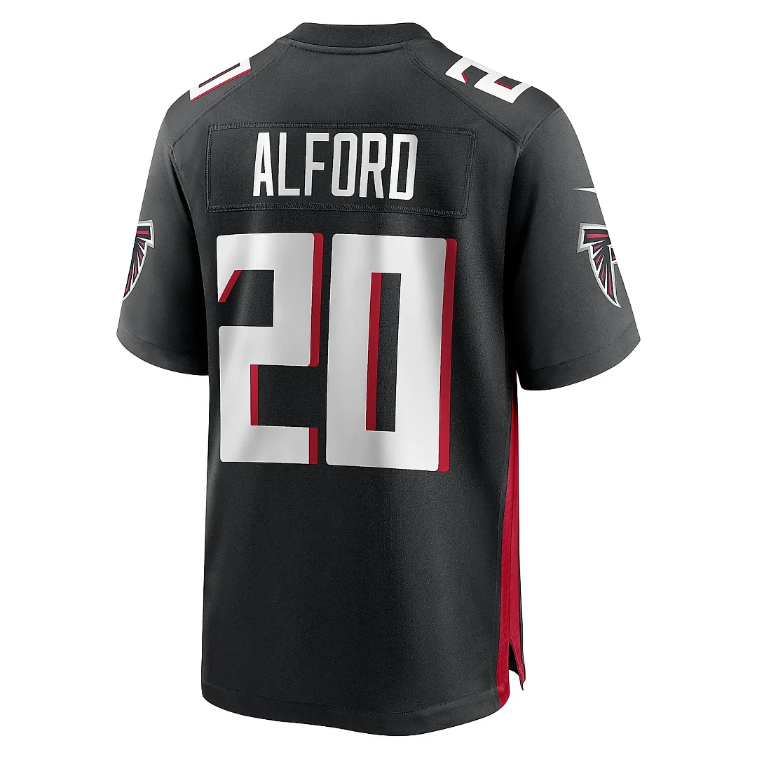 Zennovawear Men's Atlanta Falcons Dee Alford Black Team Game Jersey