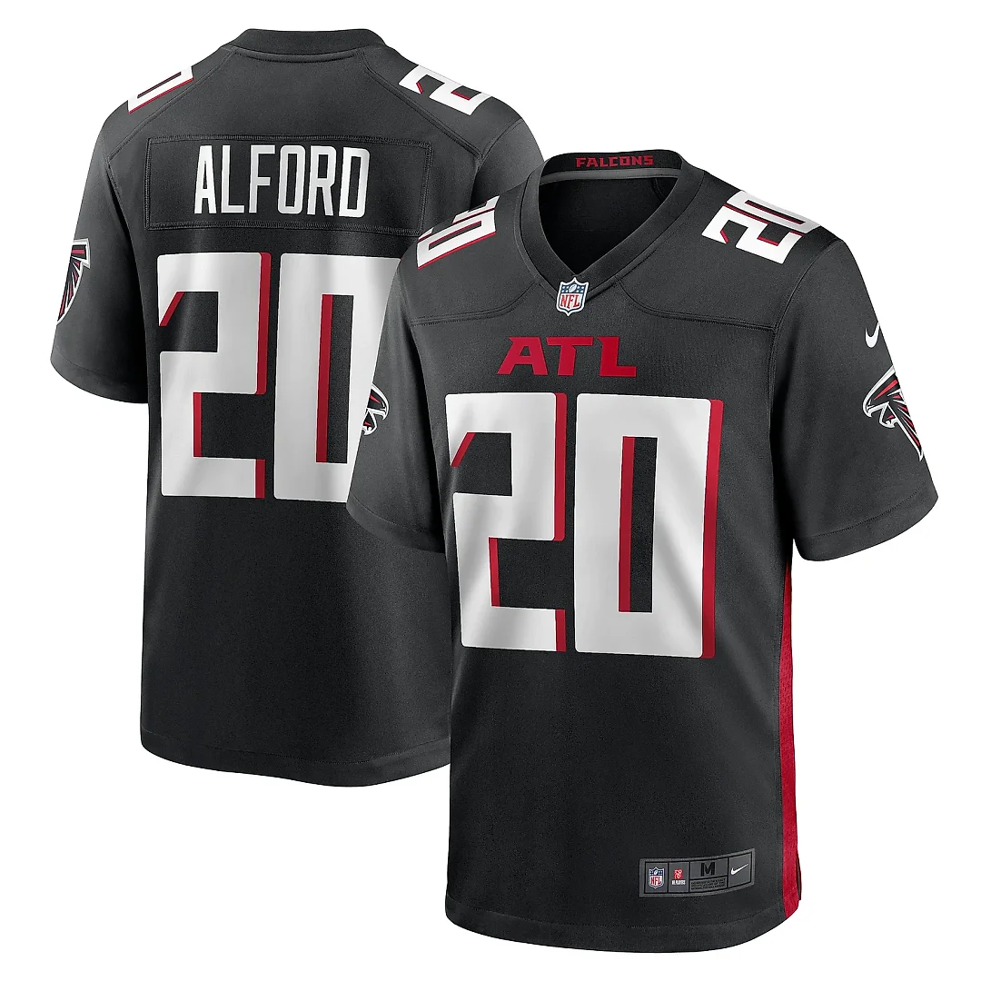 Zennovawear Men's Atlanta Falcons Dee Alford Black Team Game Jersey
