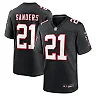 Zennovawear Men's Atlanta Falcons Deion Sanders Black Alternate Retired Player Game Jersey
