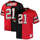 Zennovawear Men's Atlanta Falcons Deion Sanders Mitchell & Ness Black/Red Big & Tall Split Legacy Retired Player Jersey