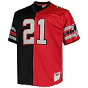 Zennovawear Men's Atlanta Falcons Deion Sanders Mitchell & Ness Black/Red Big & Tall Split Legacy Retired Player Jersey
