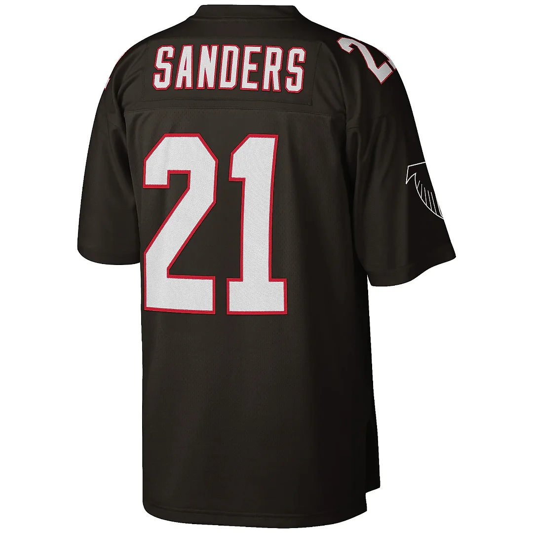 Zennovawear Men's Atlanta Falcons Deion Sanders Mitchell & Ness Black Big & Tall 1992 Retired Player Jersey