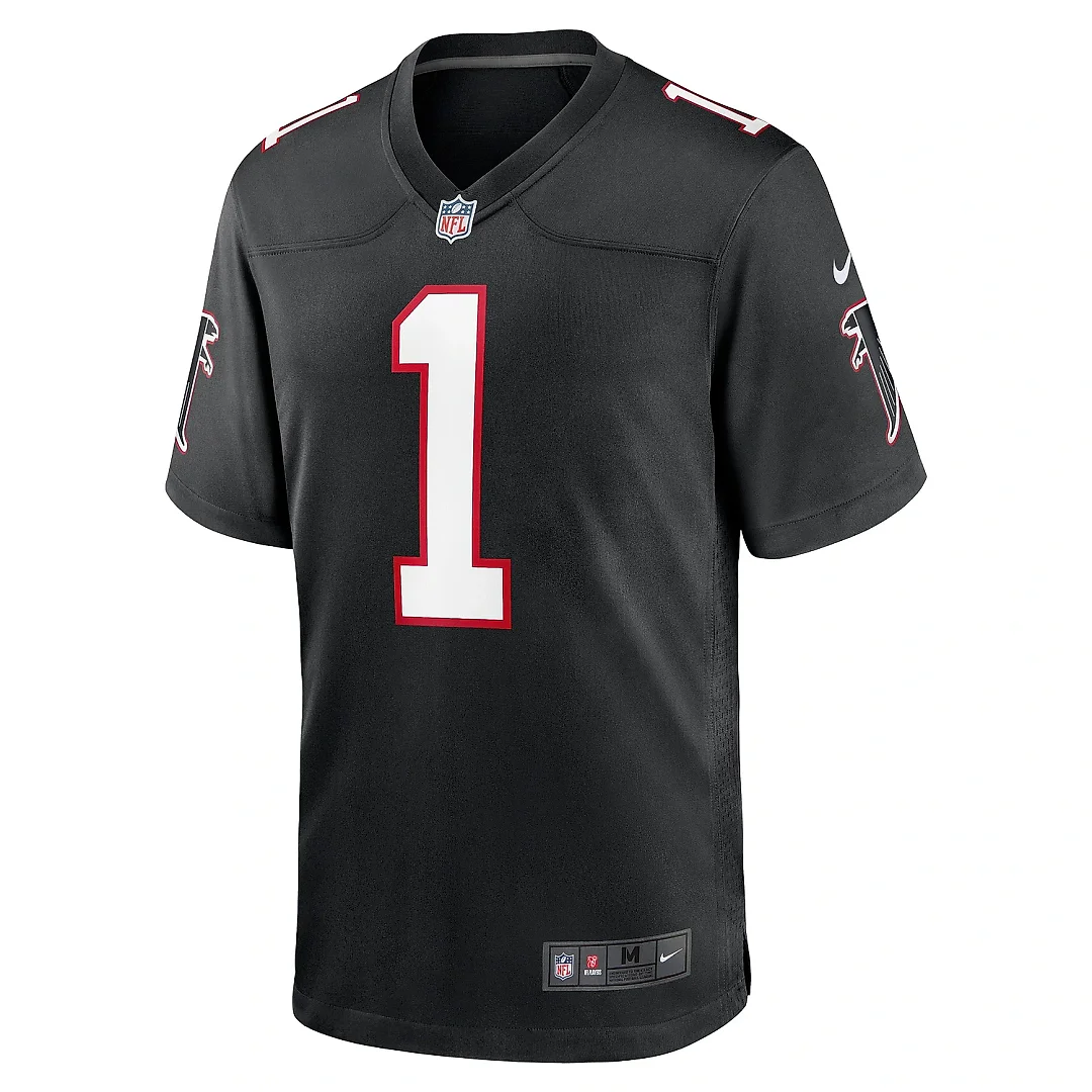 Zennovawear Men's Atlanta Falcons Dirty Birds Black Throwback Game Jersey