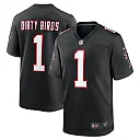 Zennovawear Men's Atlanta Falcons Dirty Birds Black Throwback Game Jersey