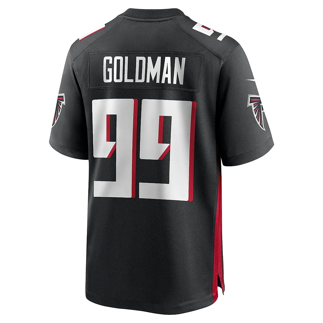 Zennovawear Men's Atlanta Falcons Eddie Goldman Black Team Game Jersey