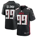 Zennovawear Men's Atlanta Falcons Eddie Goldman Black Team Game Jersey