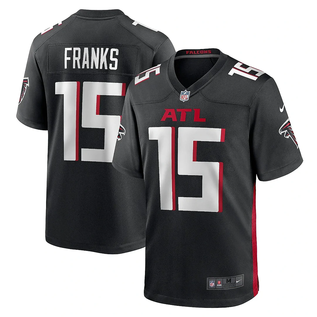 Zennovawear Men's Atlanta Falcons Feleipe Franks Black Game Jersey