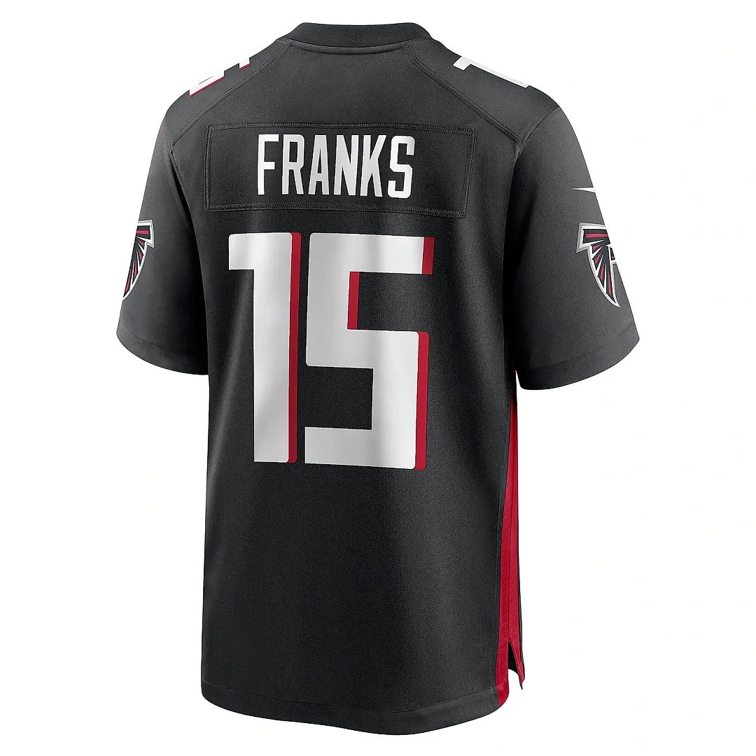 Zennovawear Men's Atlanta Falcons Feleipe Franks Black Game Jersey