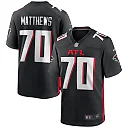 Zennovawear Men's Atlanta Falcons Jake Matthews Black Game Jersey