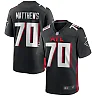 Zennovawear Men's Atlanta Falcons Jake Matthews Black Game Jersey