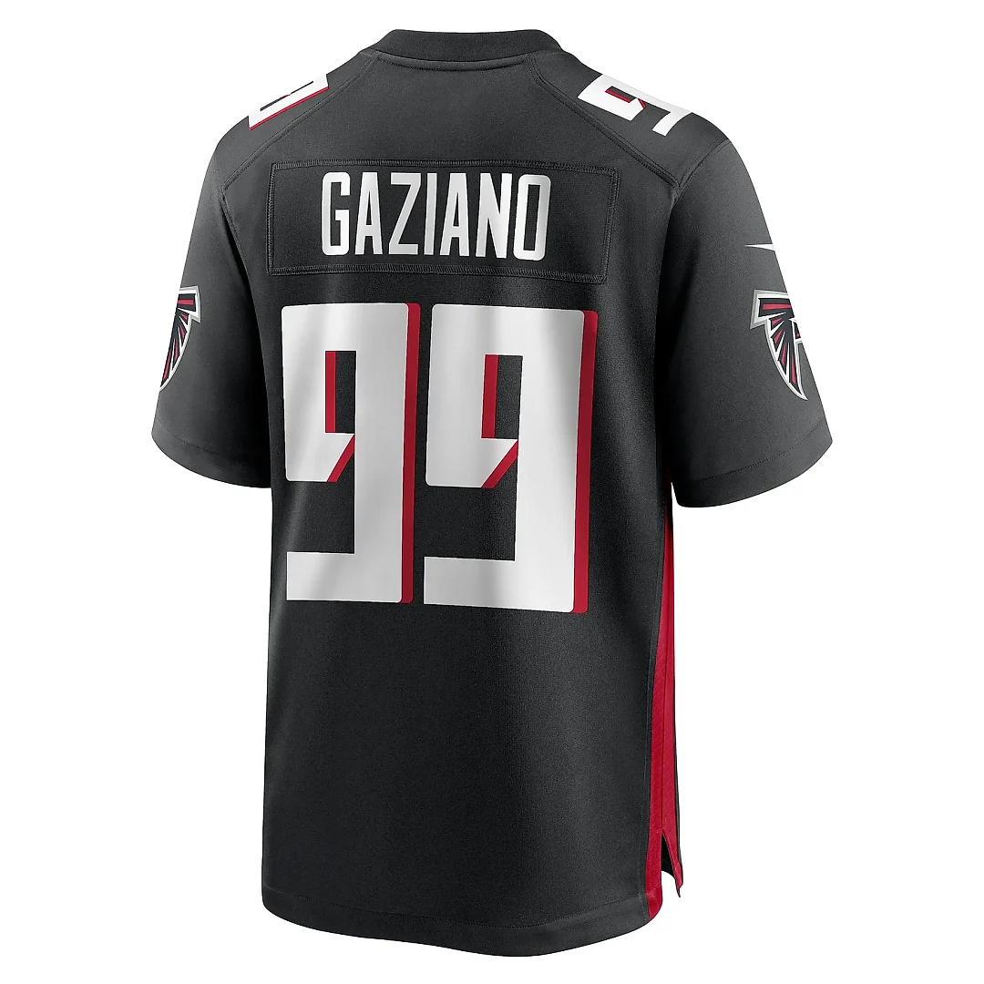 Zennovawear Men's Atlanta Falcons Joe Gaziano Black Team Game Jersey