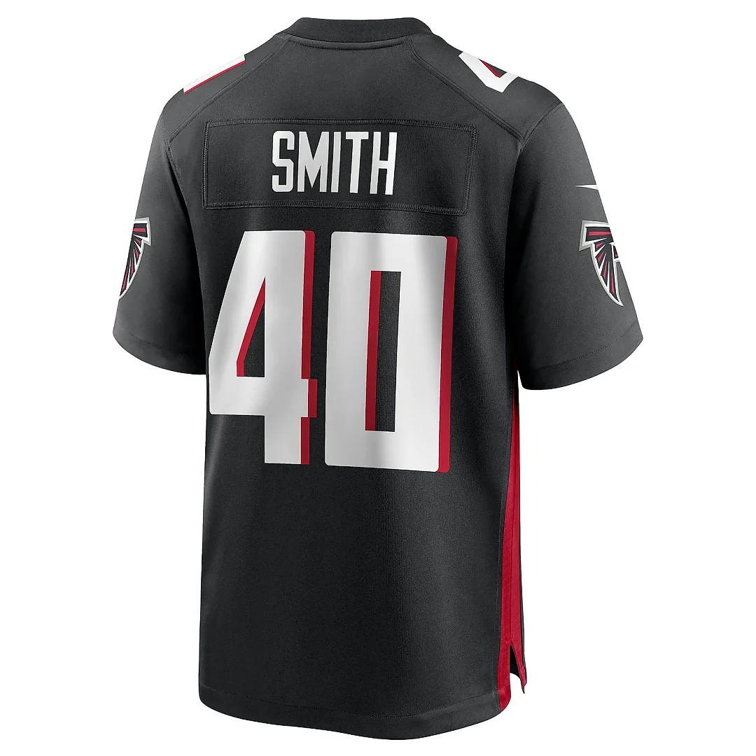 Zennovawear Men's Atlanta Falcons Keith Smith Black Game Jersey