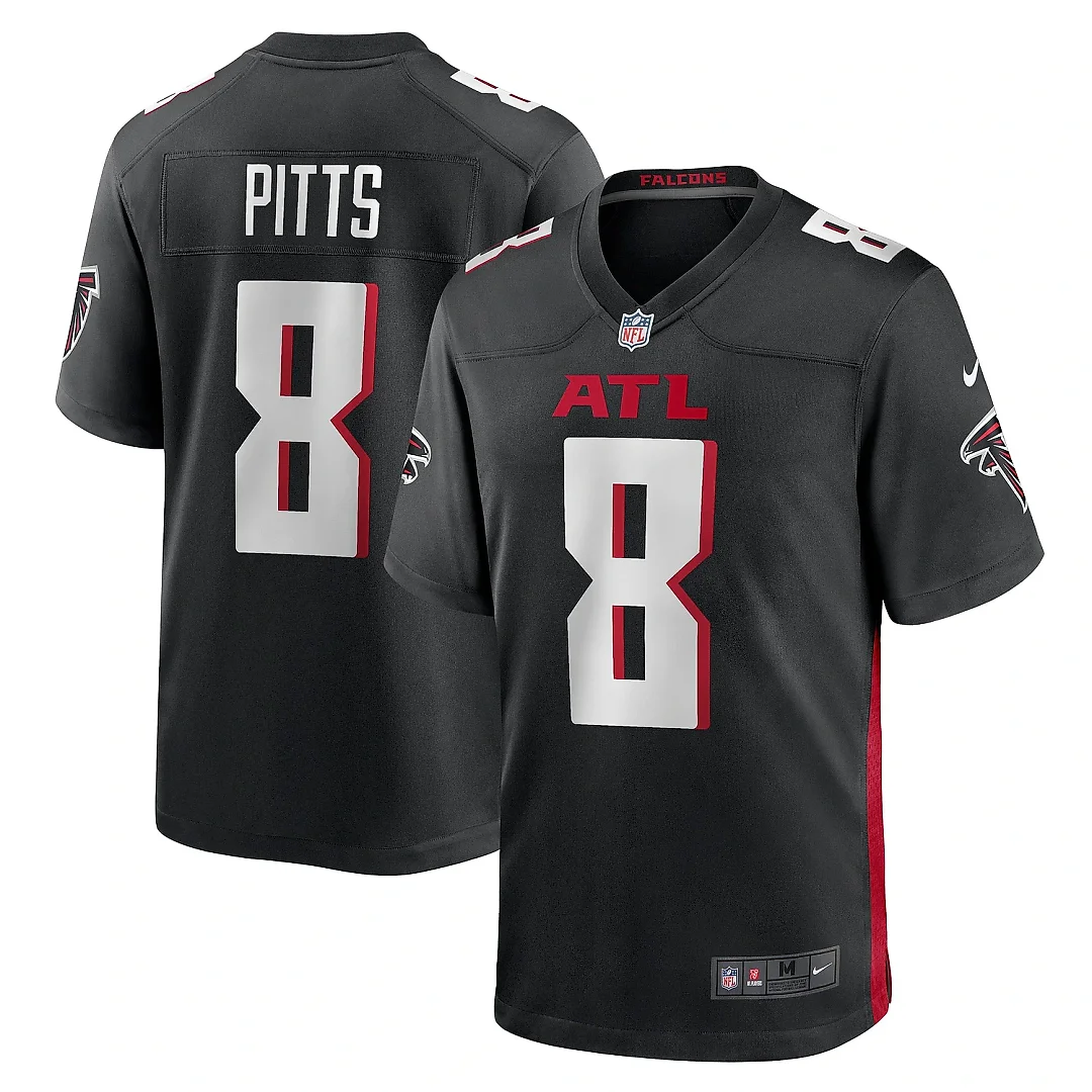 Zennovawear Men's Atlanta Falcons Kyle Pitts Black Game Jersey