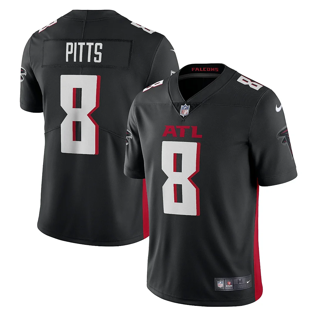 Zennovawear Men's Atlanta Falcons Kyle Pitts Black Vapor Limited Jersey