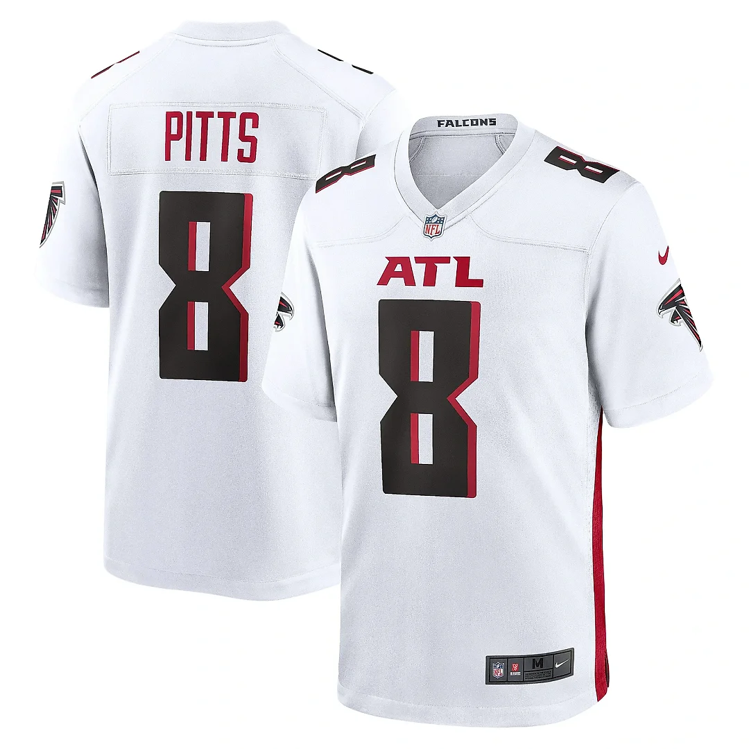 Zennovawear Men's Atlanta Falcons Kyle Pitts White Game Player Jersey