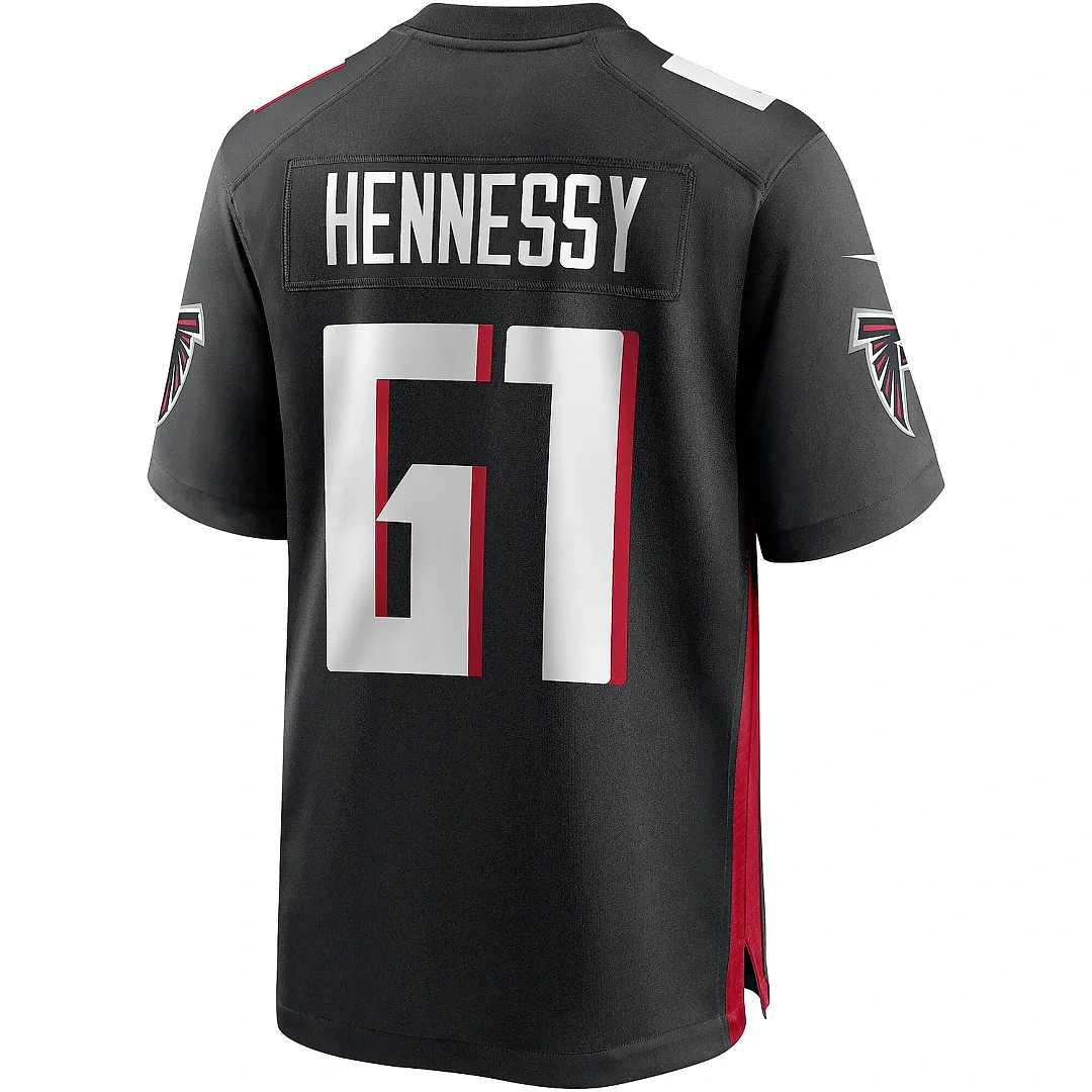 Zennovawear Men's Atlanta Falcons Matt Hennessy Black Player Game Jersey