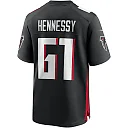 Zennovawear Men's Atlanta Falcons Matt Hennessy Black Player Game Jersey