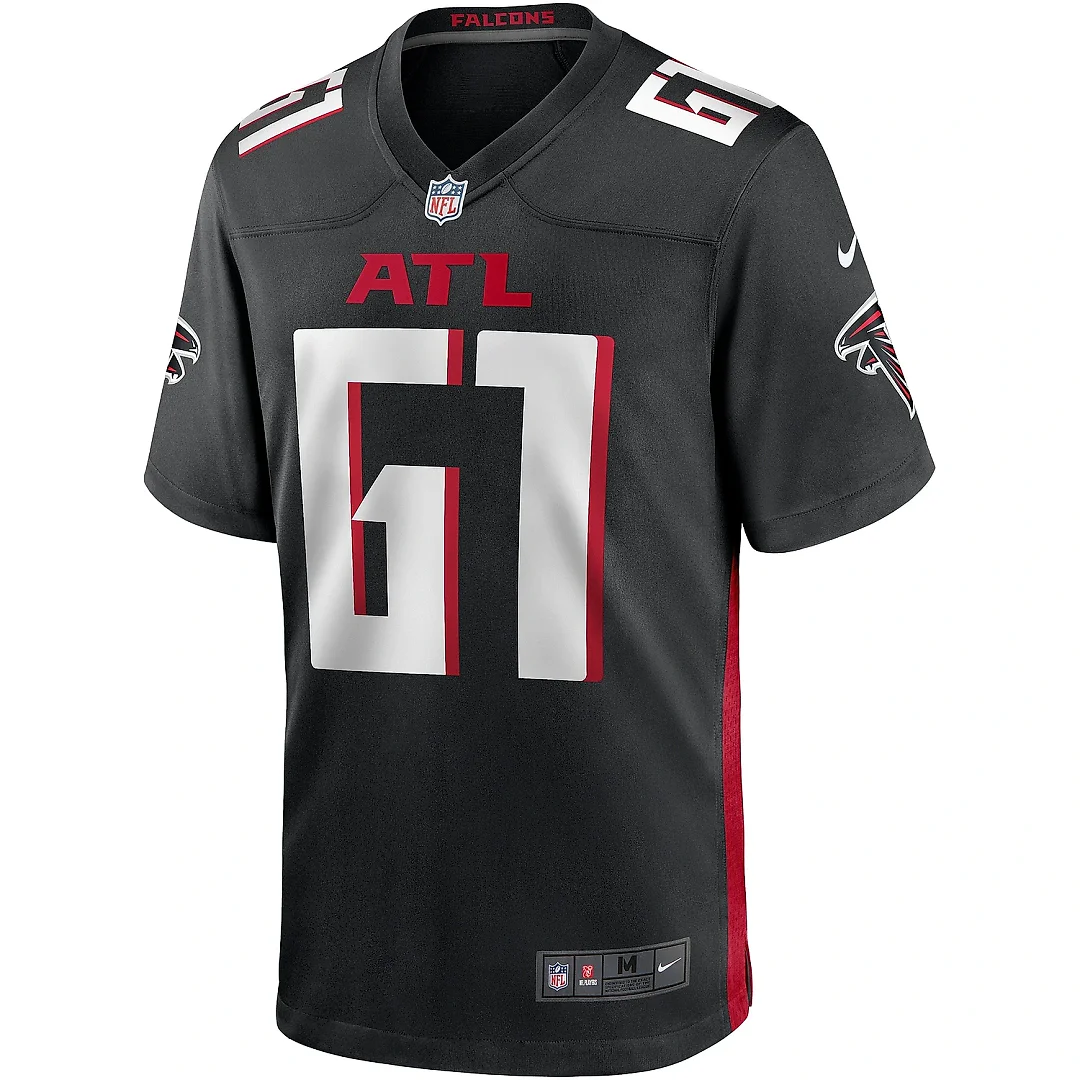 Zennovawear Men's Atlanta Falcons Matt Hennessy Black Player Game Jersey