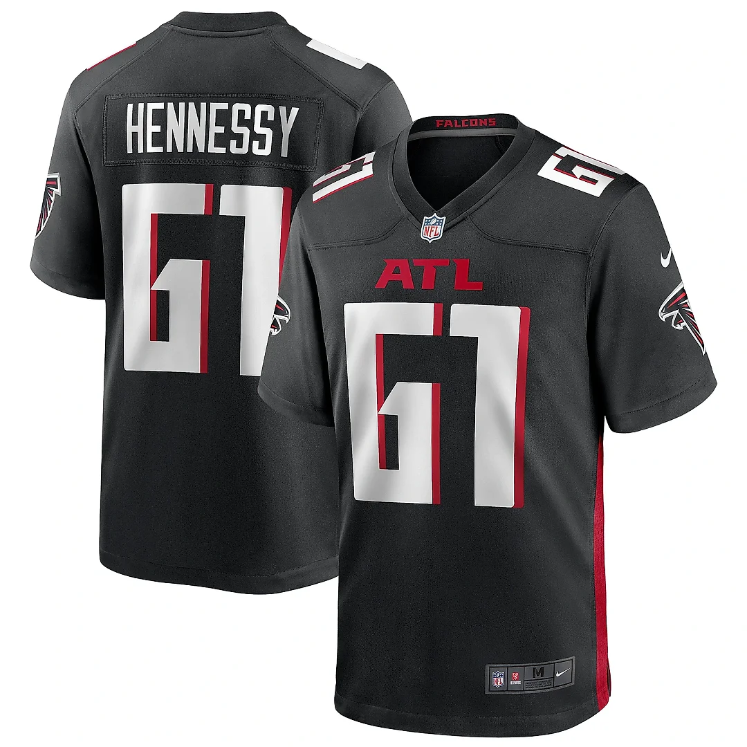 Zennovawear Men's Atlanta Falcons Matt Hennessy Black Player Game Jersey