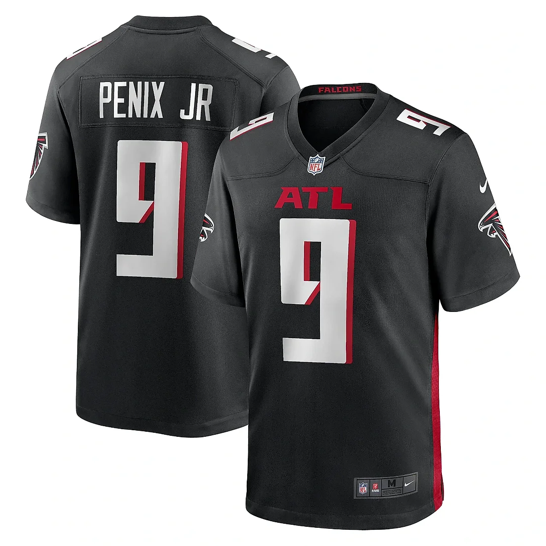 Zennovawear Men's Atlanta Falcons Michael Penix Jr. Black Player Game Jersey