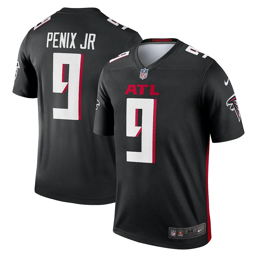 Zennovawear Men's Atlanta Falcons Michael Penix Jr. Black Team Legend Player Performance Top